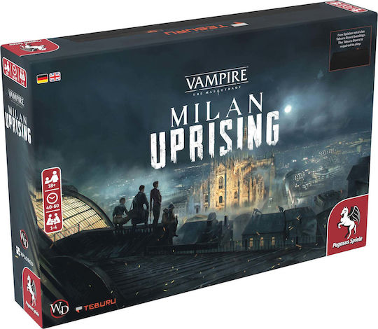 Board Game Teburu: Vampire: The Masquerade – Milan Uprising for 1-4 Players 18+ Years Old (EN) Pegasus Spiele