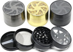 Τρίφτης Καπνού Mado 52mm 4 Parts 661-2161 Αλουμίνιο Παράθυρο Χρυσό