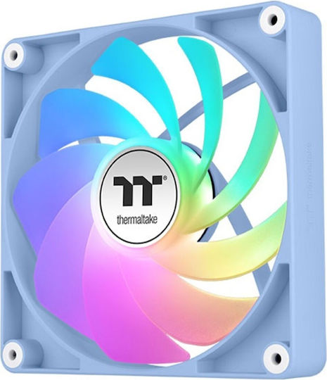 Thermaltake CT120 Reverse Blade Case Fans (65.82 CFM) with ARGB Lighting and 4-Pin PWM Connection 2pcs Blue