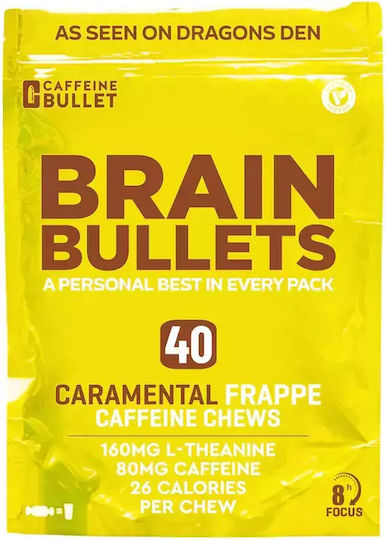 Performance Bullet Brain Bullet Ergänzung für Speicher & Konzentration 40 Kautabletten Caramental Frappe