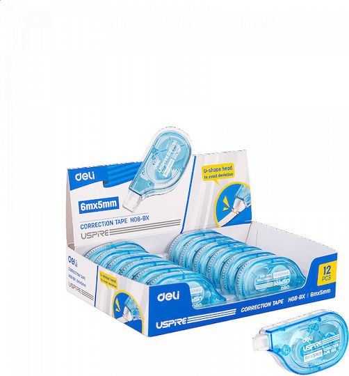 Deli Uspire 12 Διορθωτικές Ταινίες 5mmx6m