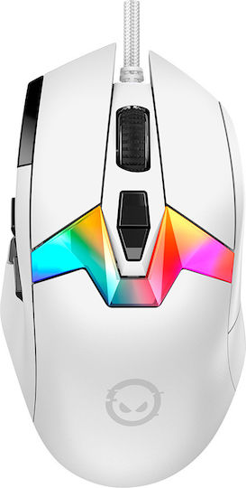 Lorgar MSP80 RGB Gaming Ποντίκι 26000 DPI Λευκό