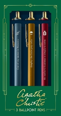 Agatha Christie Pen Set 3 Ballpoint Pens Chronicle Books