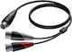 Procab Cable XLR female - 2 x XLR male Μαύρο 1.5m PRD-000026863