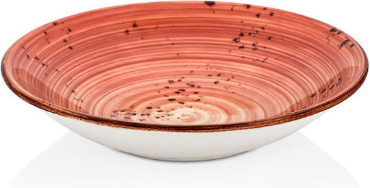 By Bone Plate Soup made of Porcelain Orange 23cm 6pcs