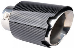 Exhaust Muffler Tip Mt-028c Akr Chrome Carbon Φ43>56 155x89mm Amio 1 Pc 04065/am