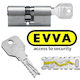 EVVA Κύλινδρος Κλειδαριάς Ασφαλείας 80mm (40-40) με 4 Κλειδιά