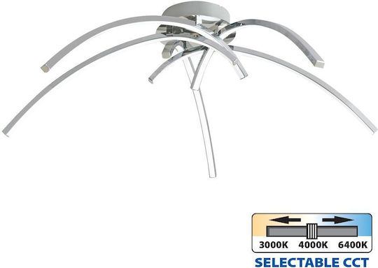 Vivalux Ceiling Mount Light 60cm Silver with Integrated LED