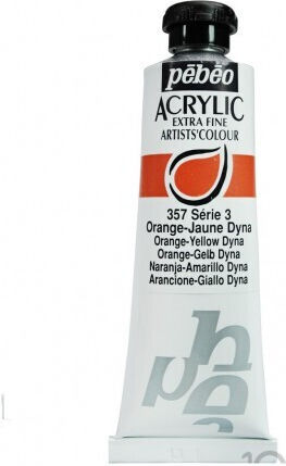 Acrylic Colours Pebeo 37ml Extra Fine Orange-Yellow Iridescent