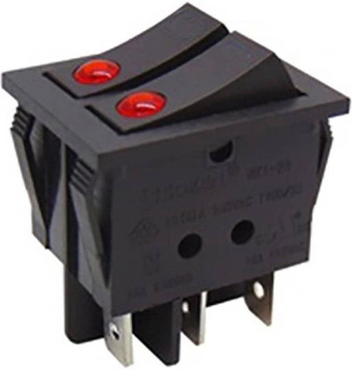 Fl3-kcd2-2101en-2 Double Rocker Illuminated Switch 250v On-Off Kal Electronics