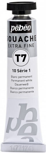 Pebeo Tempera Paints Permanent White in Tube 20ml 1pcs