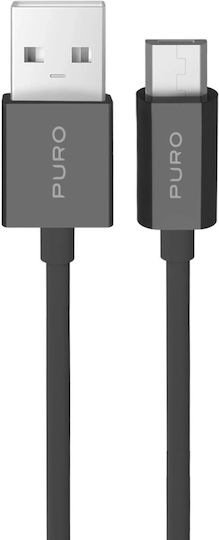 Puro Regulär USB 2.0 auf Micro-USB-Kabel Schwarz 1m 1Stück