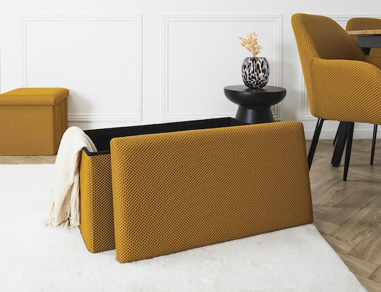 Ταμπουρέ με Αποθηκευτικό Χώρο Yellow 76x38x38εκ.