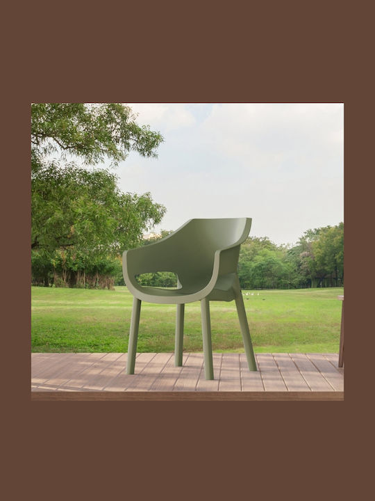 Scaun de exterior Polipropilenă Luna Sage Green...