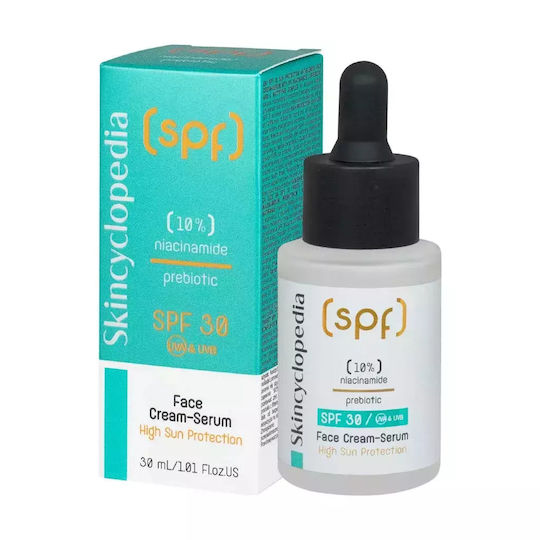 Skincyclopedia 10% Niacinamide Пребиотичен Серум Водоустойчив Слънцезащитен Серум За Лице SPF30 30мл