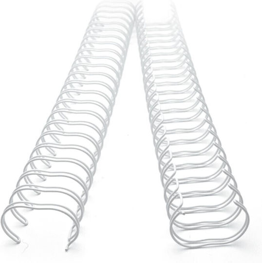 Σπιραλ Gbc Μεταλλικα 21 Loops 2:1 14mm 100τεμ White