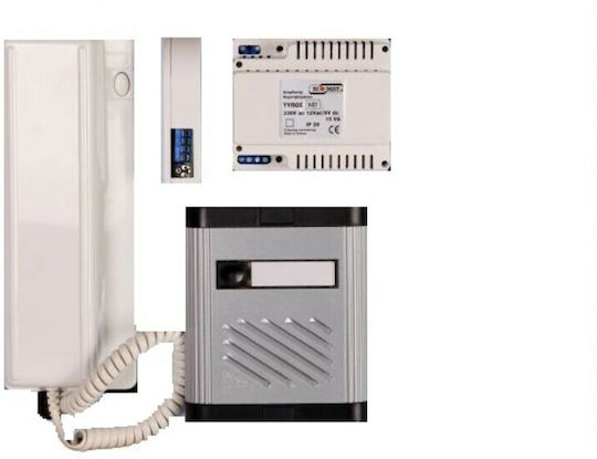Biomat 1-Call External Silver Door Intercom Set Buttoniser