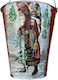 Decorative Metal Bucket Electrostatic White Height 17 Centimeters Base Φ10 Rim Φ15 "Saint Basil"