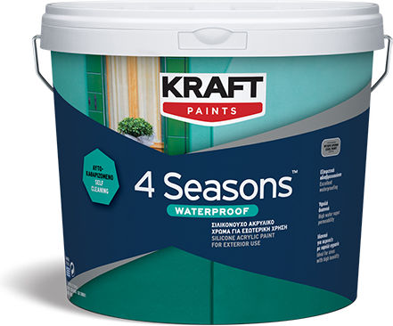 Kraft 4 Seasons Waterproof Ακρυλικό Υψηλής Ποιότητας 2.85lt Βαση Τ