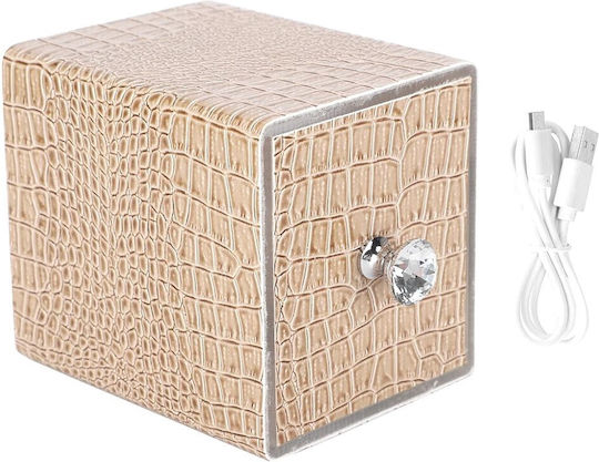 Rechargeable Disinfection Box 48 Slots Nail Drill Bits Blu-ray 48 Light Brown