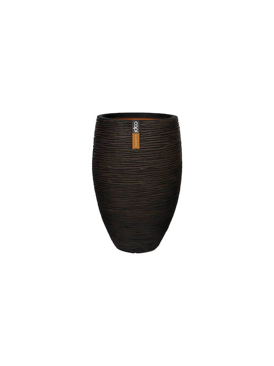 Capi Vase Elegant Deluxe Rib NL Maro Închis 38cm KDBR1131