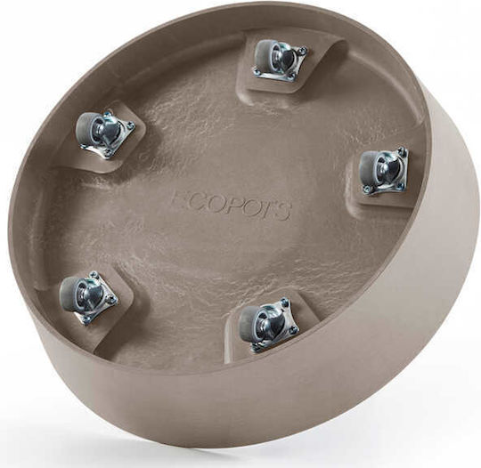 Ecopots Farfurie Rotundă pentru Flori cu Roți 50 Ø41,60cm