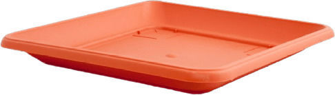 Square Pot Plate Miltoplast Geramica Dilos No 97 41 × 41 cm Terracotta