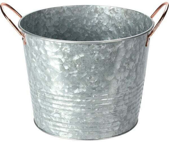 Plant Pot Zinc 22.5x18cm Wire Handles