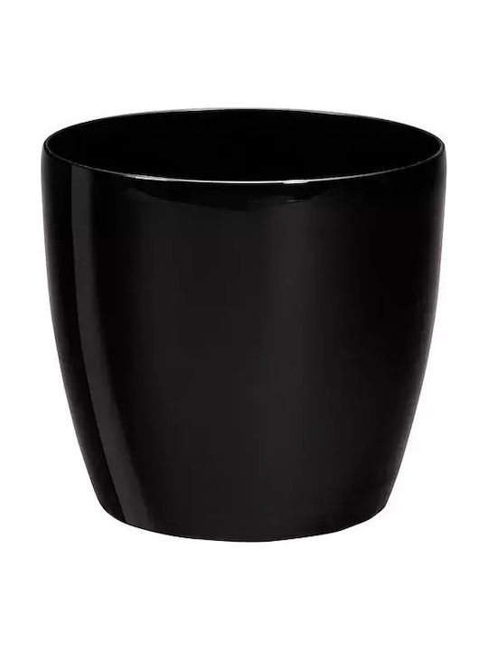 Plastona Caspo Plant Pot Roto Brillante 16 Ø16 X 14.5 Cm/2 3 Lt Black