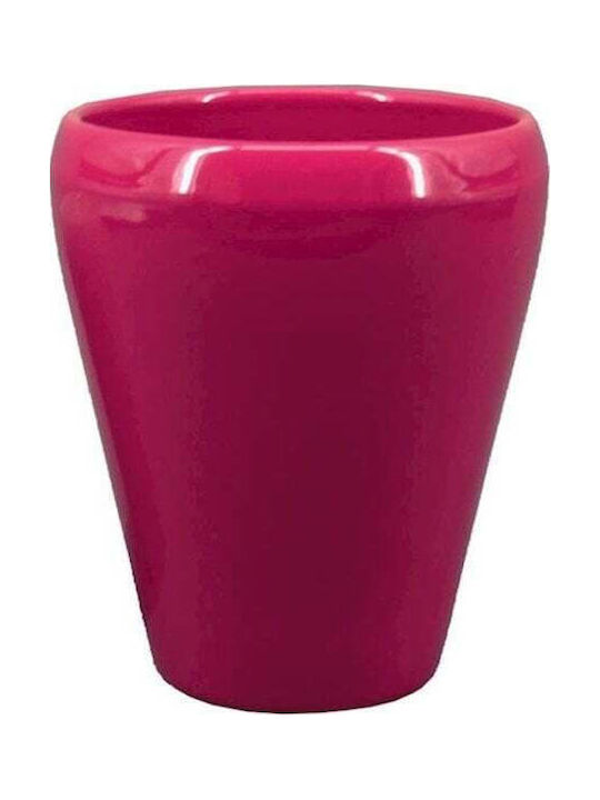 Ceramic Plant Pot Orchid 14x17cm Fuchsia