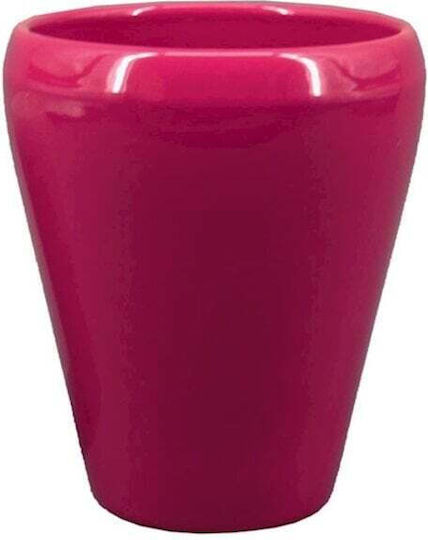 Ceramic Plant Pot Orchid 14x17cm Fuchsia