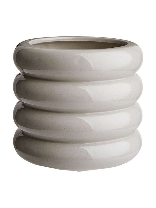 Hoop Κασπό Δ14cm Γκρι Γκρί Κεραμικό Διάμετρος 14,5 Cm Ύψος 13 Cm