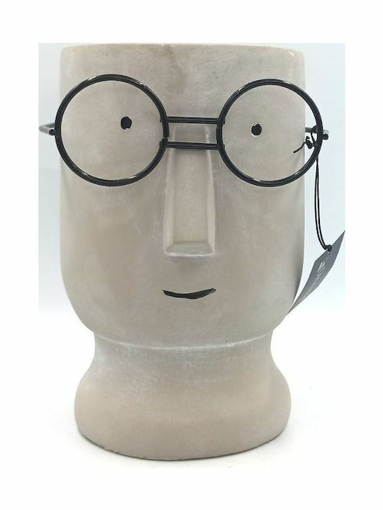 Keramischer Pflanzentopf Face Topf Durchmesser 16cm x 22cm Höhe