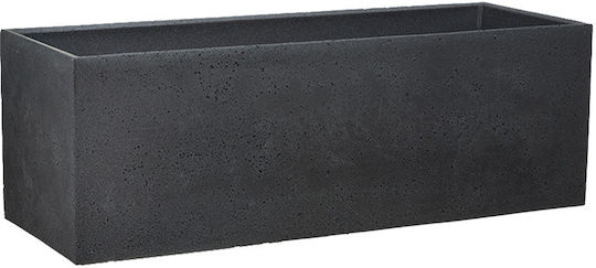 Scheurich C-Cube Lange Steingrau Schwarze Pflanzentöpfe 240