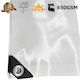 Tarpaulin 650gr/m² Dalimond Heavy Duty White Waterproof Reinforced With Rings Every 50 cm 2m x 5m