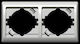 R-2fh Ospel Horizontal Plate 2 Elements White Efekt