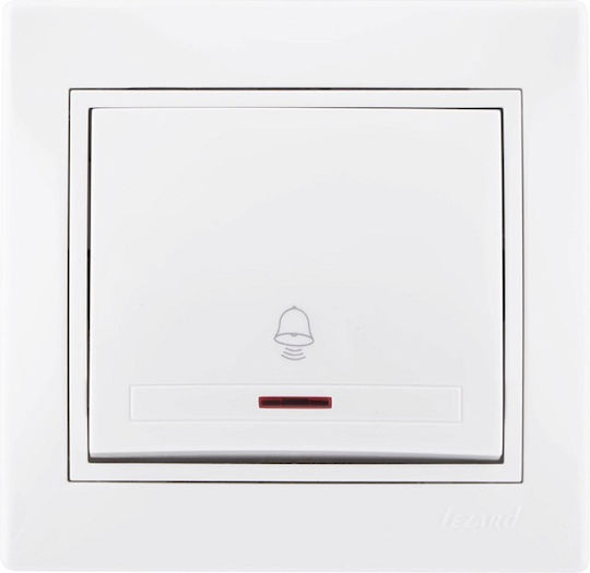 Lezard Push Button Bell Symbol Light White Mira Complete 701.0202108