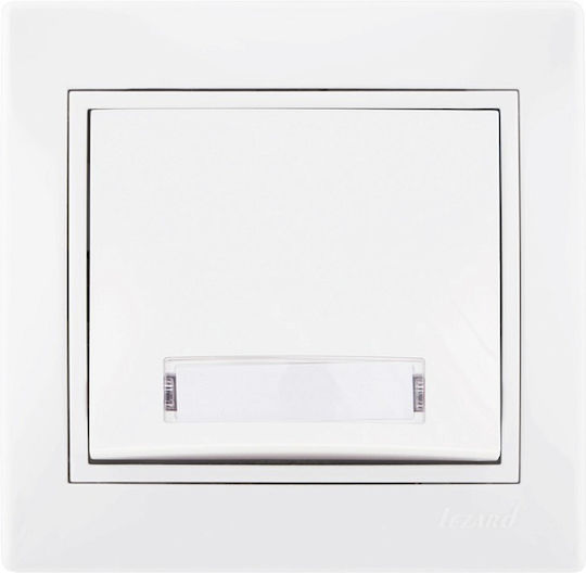 Lezard Illuminated White Push Button Sign Complete Mira 701.0202120