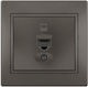 Lezard Network Socket RJ45 1x8p 1 Port Cat 6 Anthracite Mira Complete 701.4141140