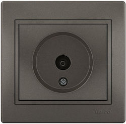 Lezard TV-Antennensteckdose Terminal Anthrazit Mira Vollständig 701.4141130
