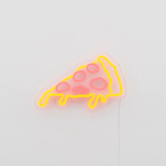 Lumină Neon Led de Perete Usb 40 X 25 X 0,55cm Pizza