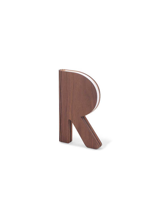 Gingko R Space Natürliche Walnuss Holz Dekorative Tischlampe