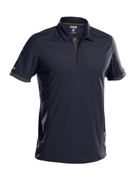 Dassy Workwear Polohemd Mit Reflektierenden Bändern UPF 50+ Midnight Blau Anthrazit