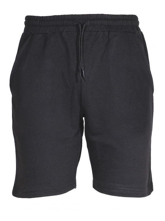 Kprime 706 Men's Athletic Bermuda Shorts Elastic Drawstring Black #k706n