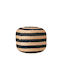 Πουφ Hocker Black-beige 35x35x40cm