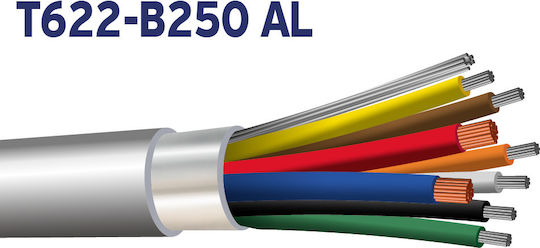 Кабел За Аларми 622-b250 Al 6x0,22mm + 2x0.50 Лентаal 100м