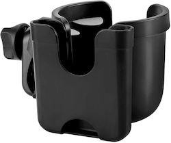 Fiziotab Universal Cup Holder Bottle Phone Stroller Bicycle 2 In 1 360° Grip Durable Stable Black Fiziotab Universal Cup Holder Bottle Phone Stroller Bicycle 2 In 1 360° Grip Durable Stable Black