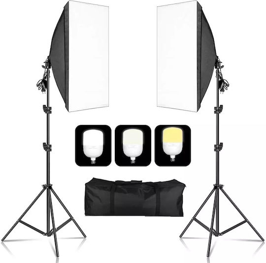 Photography Softbox Lighting Kit 50 × 70cm Softbox Size 2m