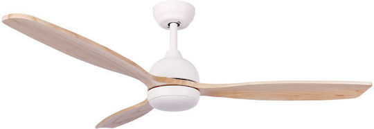 Primo PRCF-80667 Ανεμιστήρας Οροφής 132.08cm με Φως Καφέ / Λευκός