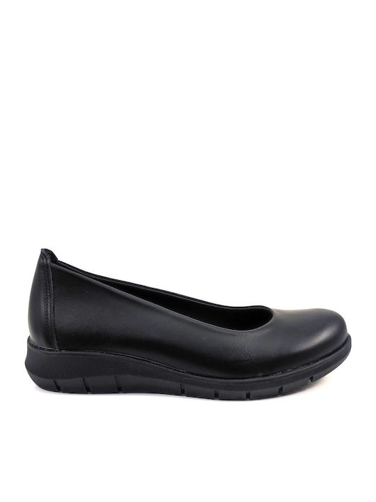 Leather Ballerinas Black